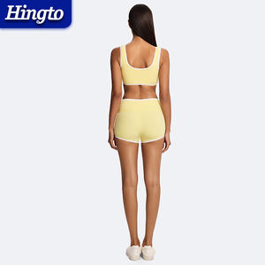 कस्टम लोगो सक्रिय रूप से थोक कस्टम महिला जिम स्पोर्टवियर फिटनेस नायलॉन योग सेट वर्कआउट कपड़े दो टुकड़े कसरत सेट महिला - Product Image 6