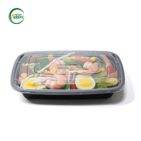 Hoge kwaliteit PP plastic lunchboxen met transparant deksel, duurzaam voor herhaaldelijk gebruik in cateringdiensten en dagelijkse maaltijden