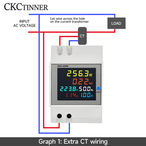 D52-2066 6 trong 1 hiển thị thông minh <span class=keywords><strong>Meter</strong></span> Din Rail AC Monitor điện áp hiện tại điện năng lượng điện tần số <span class=keywords><strong>Meter</strong></span> - Product Image 4