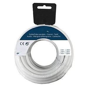 Cavo parallelo bianco 2x0,75mm 5m per audio, ideale per connessioni e distribuzione del suono. - Product Image 1