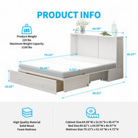 Hochwertige moderne multifunktion ale platzsparende Schlafzimmer möbel Drehbares Murphy-Schrank bett