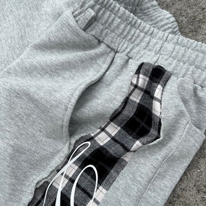 Custom Print Logo Mid Waist Vintage Oversized <b>Jogger</b> Sport Running <b>Shorts</b> French Terry Cotton Plaid Men - Product Image 2
