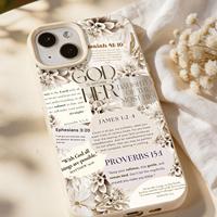 Coque de téléphone portable avec impression de l'alphabet anglais pour iPhone 14 15 18 16 17 Pro Max, coque antichoc en cuir, coque arrière souple