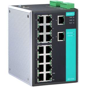 Moxa EDS-516A Switch Ethernet Industrial de 16 Puertos con Montaje en Riel DIN - Product Image 1
