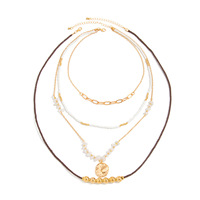 Mode bohème Style ethnique bijoux perlé tournesol palmier pendentif collier géométrique plaquette pendentif bijoux accessoires