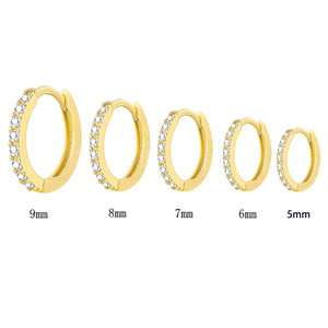 CAOSHI <span class=keywords><strong>Orecchini</strong></span> da Sposa Placcati in 3 Colori, 5 Misure, per Donna e Uomo, Piccoli <span class=keywords><strong>Orecchini</strong></span> a Cerchio, <span class=keywords><strong>Anello</strong></span> da Naso Piccolo, <span class=keywords><strong>Orecchini</strong></span> a Lobo per Ragazza, Pendente a Cerchio - Product Image 3