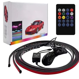 Nueva Tira de Luces LED RGB de 12V para Chasis de Coche, con Control Remoto, Sincronización de Música por Voz a través de Aplicación, 5W, para Decoración de Automóviles - Product Image 3