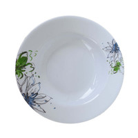 AIMI vente en gros assiette en plastique incassable assiette ronde en mélamine imprimée fleur