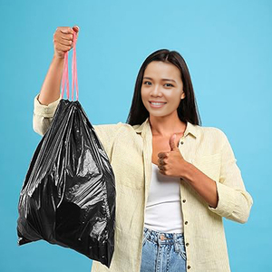 Bolsas <span class=keywords><strong>de</strong></span> Basura <span class=keywords><strong>de</strong></span> PE con Cordón, Resistentes y <span class=keywords><strong>de</strong></span> Alta Calidad, para Contenedores <span class=keywords><strong>de</strong></span> Basura, Impresión en Huecograbado, Reciclables, Venta al Por Mayor - Product Image 5