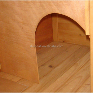 SDR012 Eco-Friendly Rabbit <b>Pet</b> House with Wood Print Pattern Quadrate Shape Horizontal Sliding Closure - Product Image 4