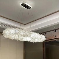 Lustre en cristal naturel brut de luxe, lampe suspendue pour salon, salle à manger, chambre à coucher, hall d'hôtel, restaurant