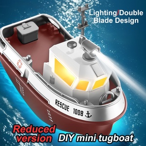 Bateau télécommandé S820 RC 2.4G 1/32 avec deux moteurs puissants, modèle de remorqueur électrique sans fil, jouets télécommandés pour enfants, cadeau - Product Image 2