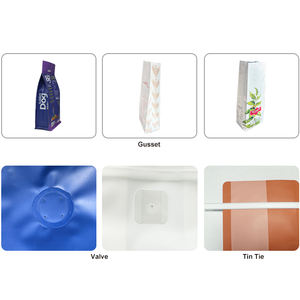 Bolsa de Plástico Reutilizable de Cuatro Lados Sellable a Prueba de Humedad, Bolsa con Sellado Cuádruple y Diseño de Fuelle Lateral, BOPP/VMPET/PE, para Alimentos para Mascotas y Chicle - Product Image 3