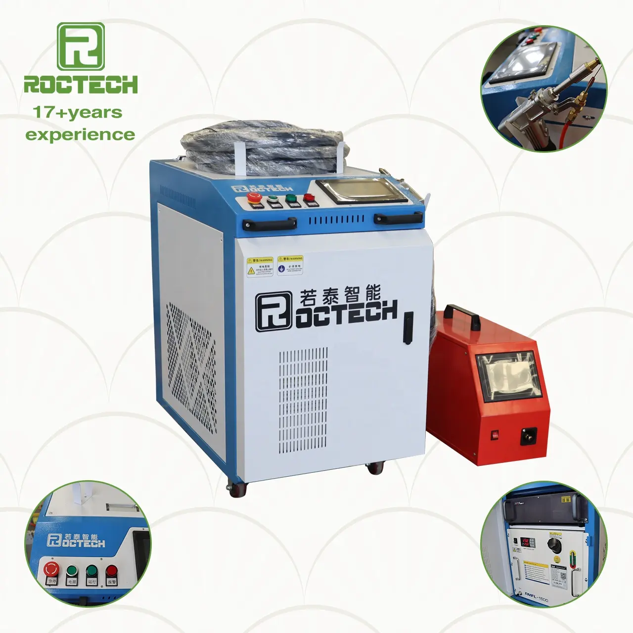 ¡Venta caliente! Máquina de soldadura láser de fibra a pequeña escala ROCLAS1500 QBH modo de funcionamiento alternativas de calefacción de bajo costo buena calidad de haz