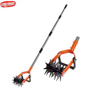 Cultivateur rotatif manuel 2-en-1 réglable en acier inoxydable, outil <span class=keywords><strong>de</strong></span> jardinage pour désherber et réensemencer, couteau à désherber, motoculteur manuel <span class=keywords><strong>de</strong></span> 6 pouces - Product Image 1