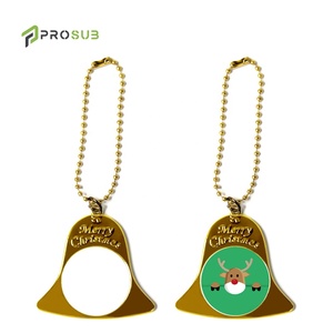 Clochette métallique à Sublimation, en forme de Jingle, ornement pour arbre de noël, articles de noël - Product Image 2