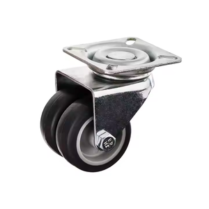 2 Zoll drehbarer schwarzer Trolley Wheel Caster Light Duty Gummi für Küchen möbel Schränke Schubkarren - Product Image 3