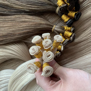 Extensiones de Cabello Tejidas a Mano Jasmine Beauty, Oferta Especial, Rubio Decolorado, Cutícula Alineada, 100% Cabello Humano Remy, Tejido Natural - Product Image 3