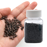 4.5mm Silicone Doublé Micro Anneaux Liens Perles 1000 Pcs Ensemble pour Extensions de Cheveux I-TIP