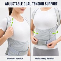 Correcteur de posture orthopédique en métal réglable avec bretelles pour soulager les douleurs dorsales