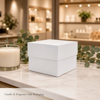 Boîte cadeau rigide personnalisée pour bougies et parfums d'ambiance, avec couvercle et base en deux parties et insert découpé, vente en gros directe usine