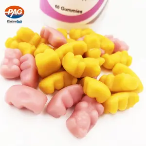 Label Pribadi Permen Karet Vitamin D3 dengan Diet Kalsium Gummy untuk Anak-anak