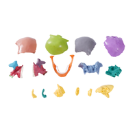 Modèle de crâne miniature coloré en PVC, détachable, 15 pièces, pour l'enseignement médical, esthétique et dentaire, squelette crânien miniature, vente en gros Chine