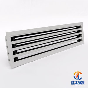 Grelha Linear Ajustável Moderna em Alumínio 0.5mm Branca 45 °   500 ° Saída de Ventilação Retangular para HVAC Difusor de Ar - Product Image 2