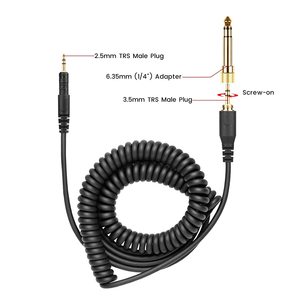 Cable de repuesto para auriculares de Audio 6,35 M40X <span class=keywords><strong>M60X</strong></span> M70X, compatible con muchos auriculares, conversión de mm - Product Image 6