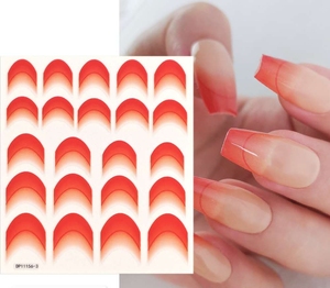 <span class=keywords><strong>New</strong></span> Desgin 12 Màu Sắc Biểu Tượng Tùy Chỉnh Phong Cách Pháp Dán Móng Tay Đường Cong 3D DIY Báo Chí Trên Móng Tay Phụ Kiện Gradient Nail Decal - Product Image 4