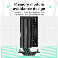 Linengcooling Single Tower Copper CPU Cooler 4 Heatpipe PWM Fan Fluid Bearing Silent Cooling for Gaming Desktop Computer Intel