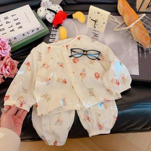 Conjunto de Ropa para Niños de 1 a 18 Años, <span class=keywords><strong>Pijama</strong></span> de Verano para Niños, <span class=keywords><strong>Pijama</strong></span> de Algodón para Niñas, Ropa Infantil de Algodón Puro - Product Image 5