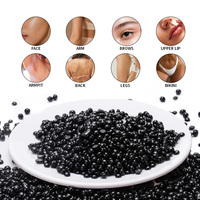 Suministro de fábrica, cera de calidad de salón profesional, cuentas de cera dura negra de 500g para encerado de cuerpo completo
