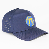 Casquette HS41 OEM personnalisée en PVC et caoutchouc, 5 panneaux, visière incurvée, imperméable, perforée au laser, pour le surf et les sports nautiques