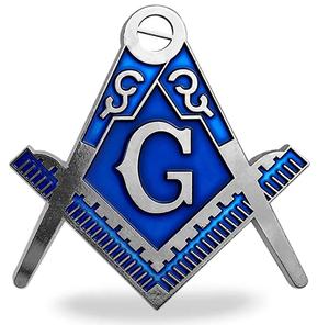 Placa de Metal cromada 3D para parrilla de coche, Logo de marca de diseño personalizado, pegatina de letras, insignia automática masónica - Product Image 3