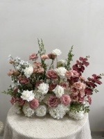 Boule de fleurs personnalisée ODM OEM, fleurs artificielles pour la décoration de mariage, décoration de fête de Noël, décoration de table, fournitures pour cérémonies et événements
