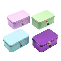 Mini sac à main personnalisé, boîte en fer blanc style valise pour enfants, rangement de cils et autres articles ou utilisation comme autocollants, boîte en fer blanc