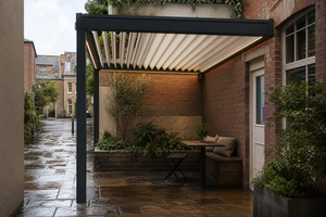 Pérgola Inteligente Compacta de 4x4m para Patios Europeos RKOVE RK-C1 Estructura de Sombra Básica sin Pantallas Laterales - Product Image 4