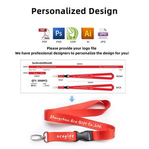 Lanière en polyester personnalisée avec logo par sublimation, avec crochet – Légère et durable, pour badges d'identification en entreprise, école, usage médical - Product Image 5