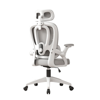 Chaise de bureau ergonomique pivotante en maille réglable pour cadres avec soutien lombaire