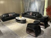 FANASE, design italien de luxe, pour villa moderne, grand canapé en cuir véritable pour salon