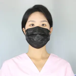 Livraison rapide Level1 masque facial médical chirurgical jetable 3 plis masque facial noir Cubrebocas Mascarillas Descartavel 3 plis masque facial