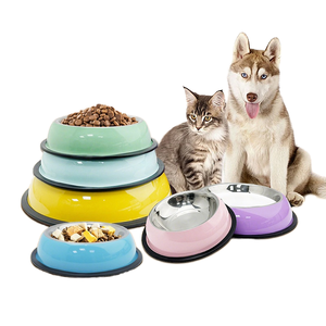 Yeni paslanmaz çelik köpek kase anti-damla aşınmaya dayanıklı kolay değil vurmak katı desen çevre dostu Modern tasarım tüm mevsim <span class=keywords><strong>Pet</strong></span> - Product Image 1