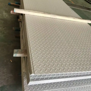 316 316L 201ステンレス鋼市松模様プレート階段トレッドステンレス鋼滑り止めチェッカープレート切断準備 - Product Image 3