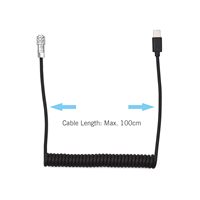 Câble d'alimentation USB-C pour caméra Blackmagic Pocket Cinema BMPCC 4K/6K vers USB Type-C, câble à ressort