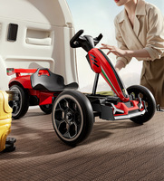 Go-Kart Eléctrico con Control Remoto para Niños de 1 a 6 Años, Doble Tracción, 4 Ruedas EVA, Volante, Plegable, con Luces LED