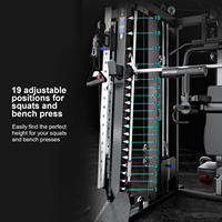 Smith Machine Comprehensive Trainer, équipement de fitness commercial à structure en porte-à-faux, banc de squat multifonctionnel en acier pour usage domestique