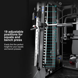Smith Machine Comprehensive Trainer, équipement <span class=keywords><strong>de</strong></span> fitness commercial à structure en porte-à-faux, <span class=keywords><strong>banc</strong></span> <span class=keywords><strong>de</strong></span> squat multifonctionnel en acier pour usage domestique - Product Image 3