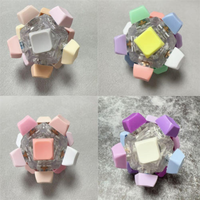 Cubo Antistress Luminoso a 12 Tasti, Giocattolo per Bambini con Tasti a Pressione, Accessorio per Zaino