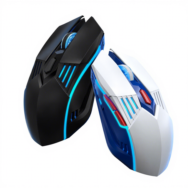 X7 Game Wireless Mouse for 24G Three-Mode Charging Mechanical Luminous Backlit Programmable 6 Buttons Ergonomic Macro Drive
